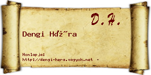 Dengi Héra névjegykártya